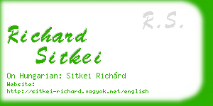 richard sitkei business card